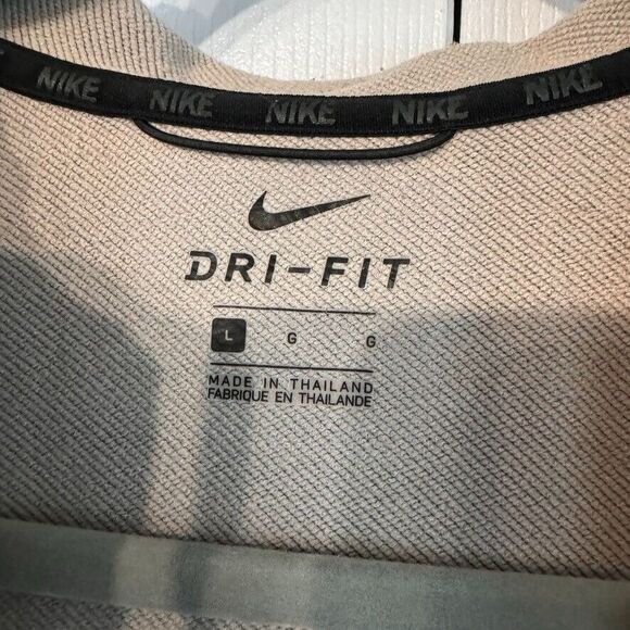 NIKE Dri-Fit Lg Full Zip Front Grey Fleece Hoodie - Picture 3 of 8